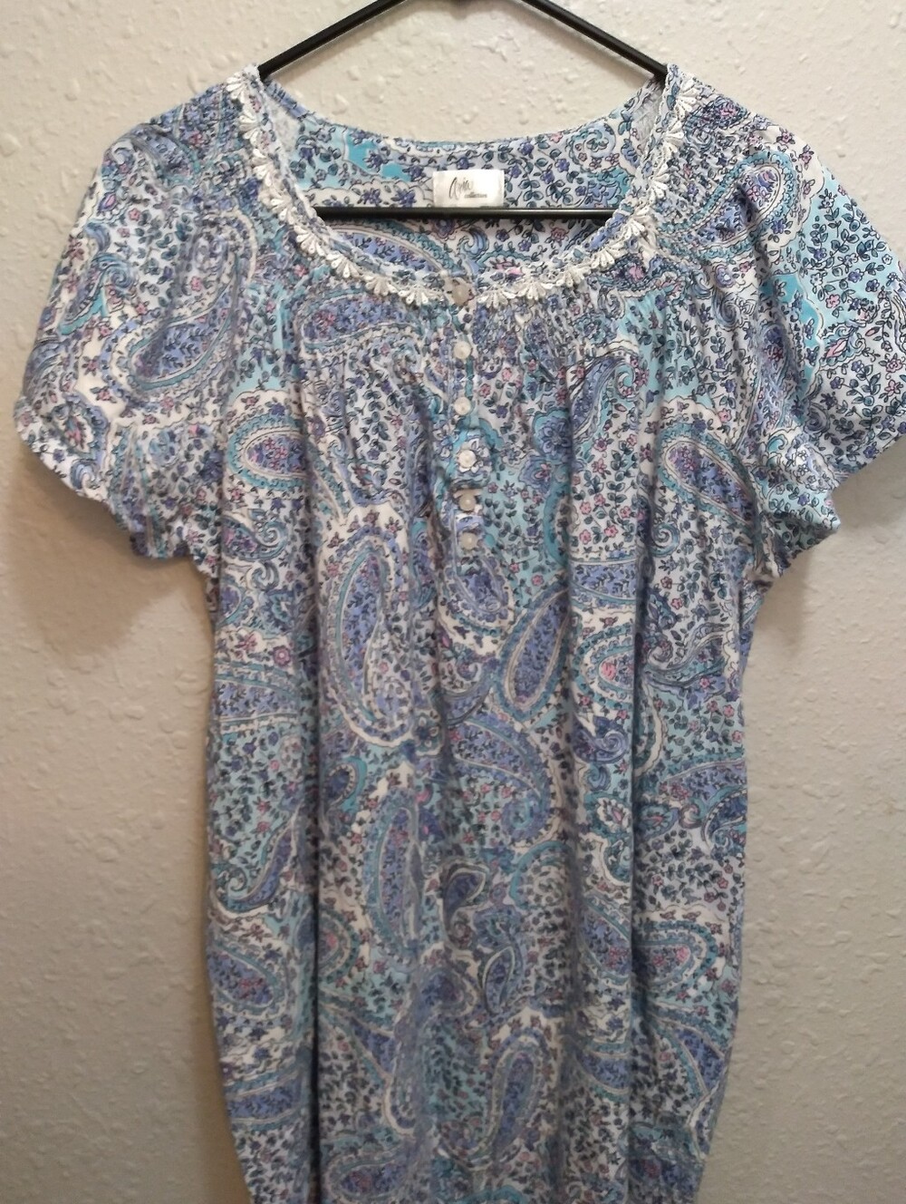 Aria Collection Paisley/Fkoral Nightgown